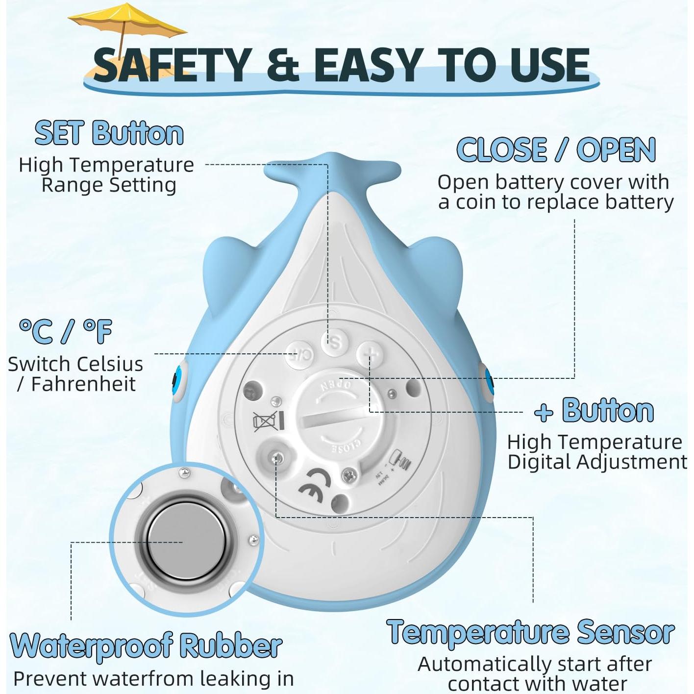 Termómetro de Baño BabyElf - Juguete Flotante Seguro para Bebés