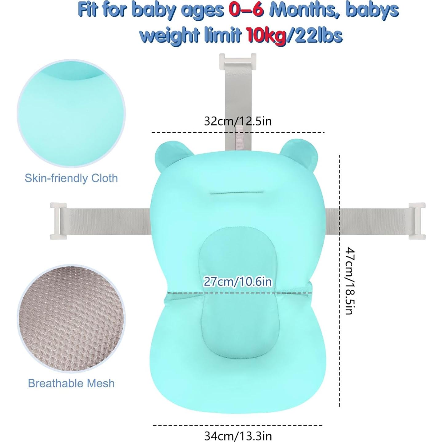 Silla de Baño para Bebés Colorlife Ajustable Antideslizante Azul