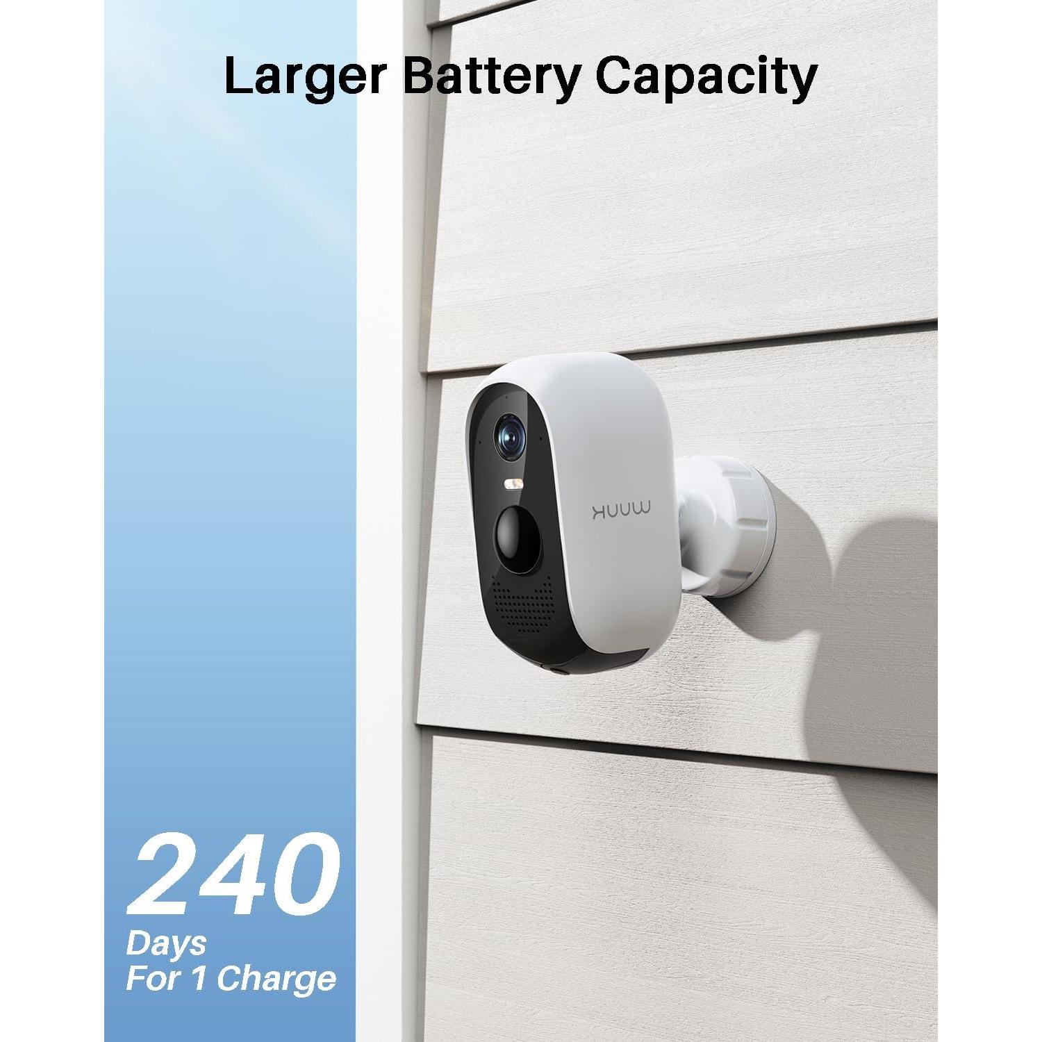 Cámaras de Seguridad Inalámbricas WUUK 2K Kit 2 Unidades