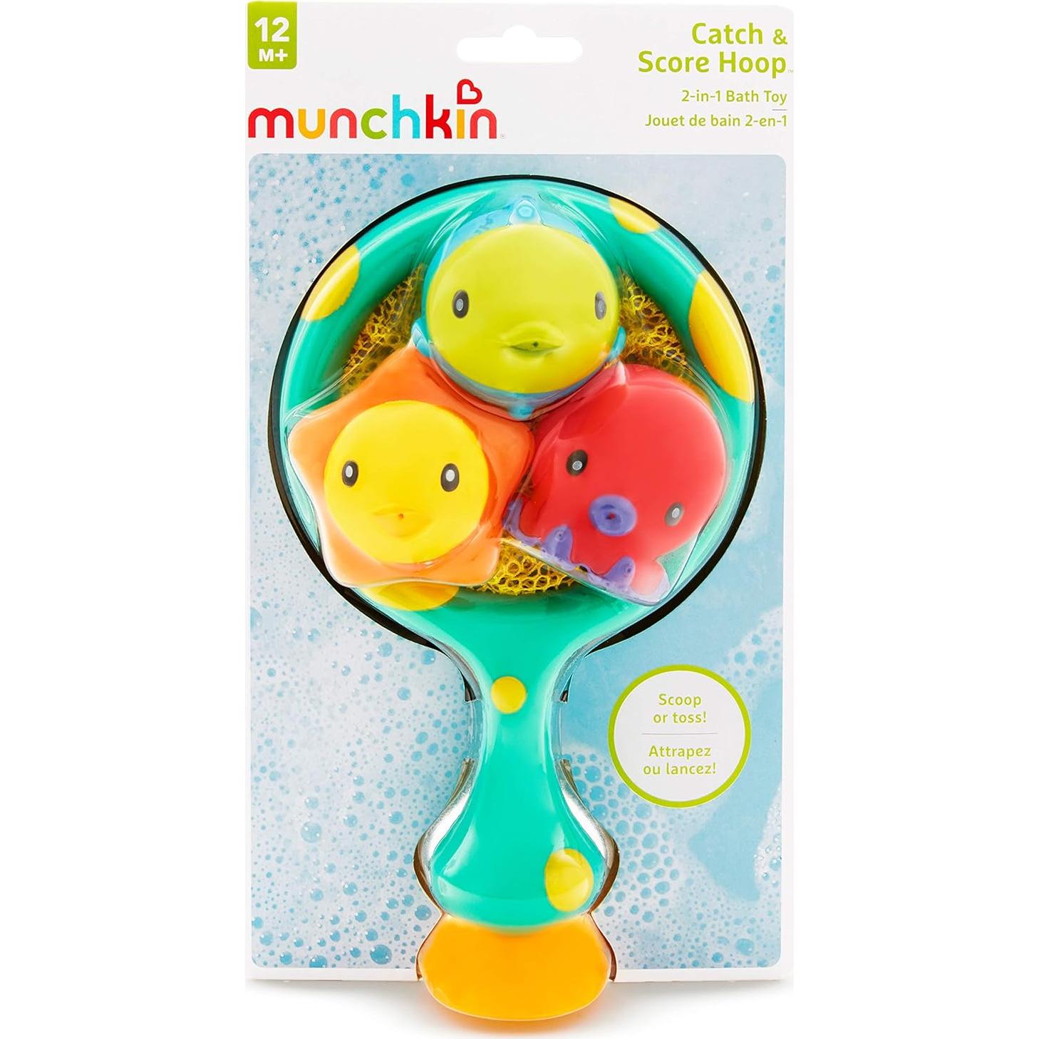 Munchkin Juguete de Baño Atrapa y Anota con 3 Pelotas