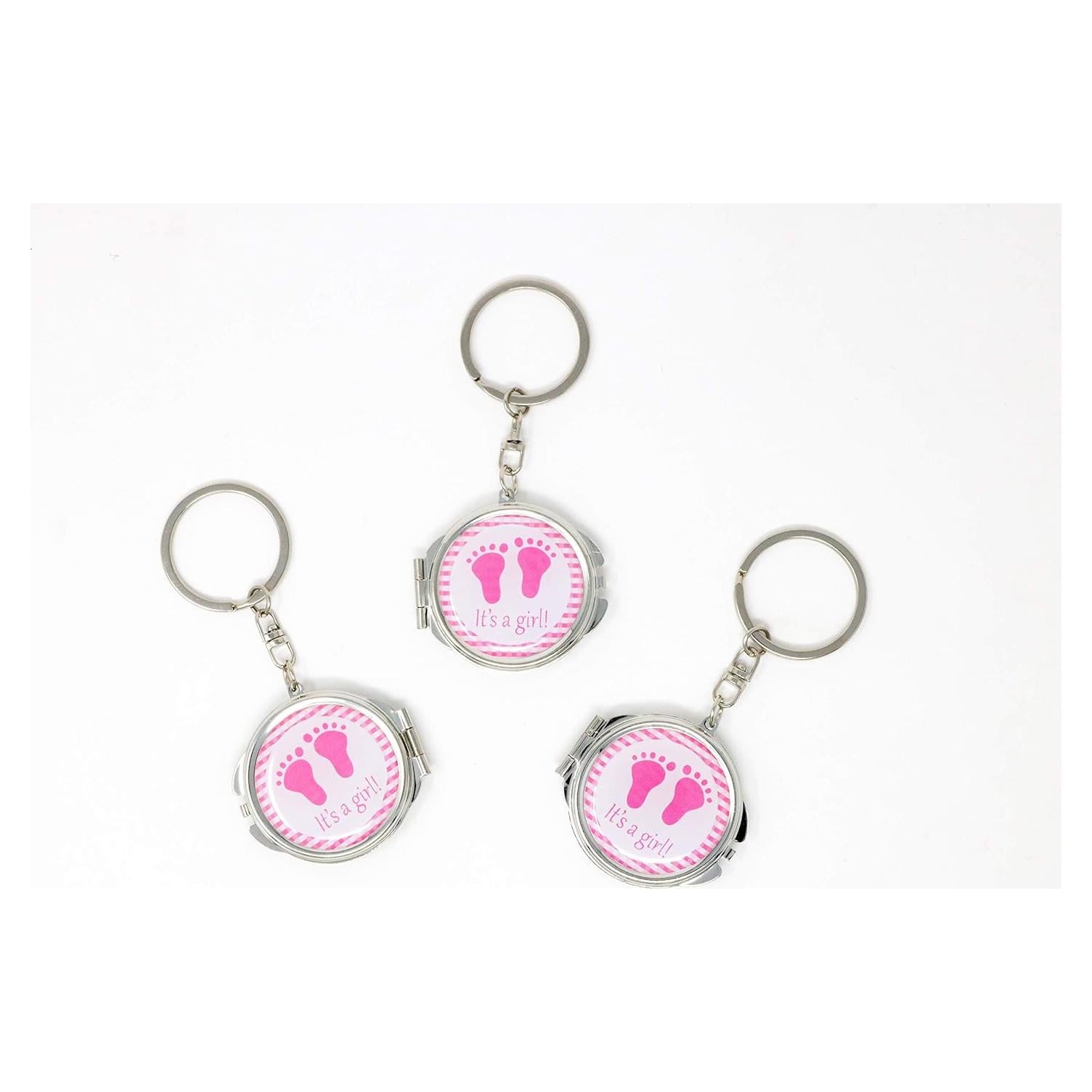 12 Espejos Compactos de Fiesta Baby Shower AmoreCreations