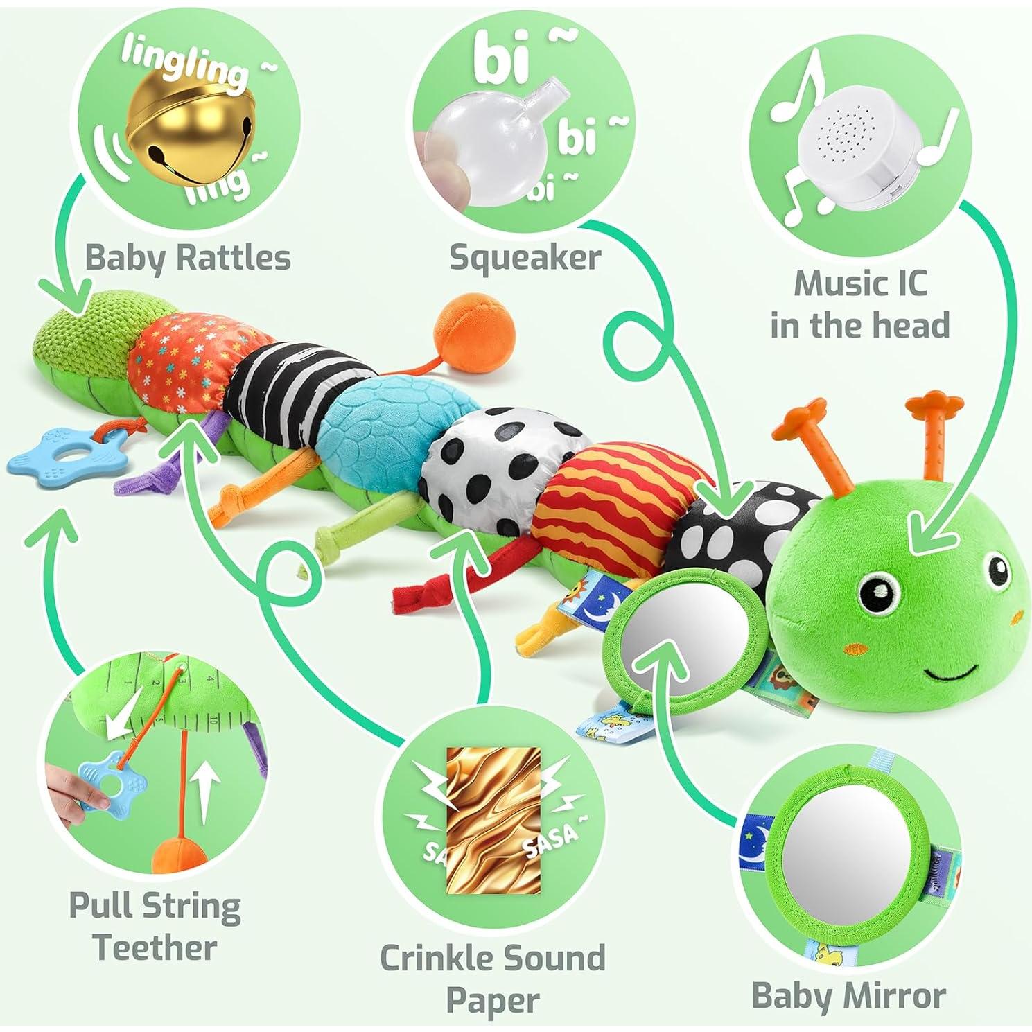 Juguete Sensorial para Bebés Sumobaby Oruga Verde 0-12 Meses