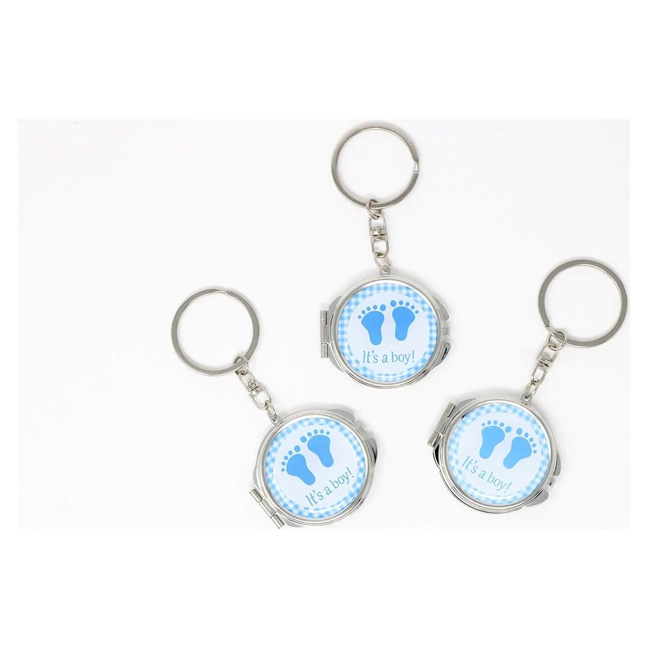 12 Espejos Compactos Llavero Baby Shower AmoreCreations