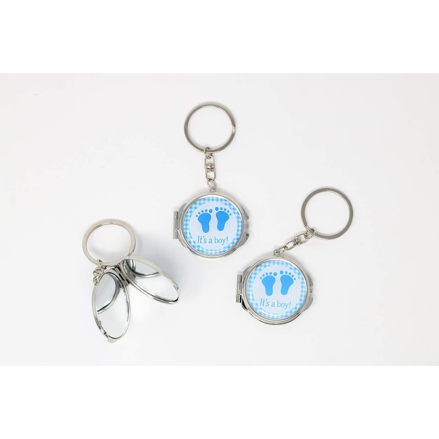 12 Espejos Compactos Llavero Baby Shower AmoreCreations