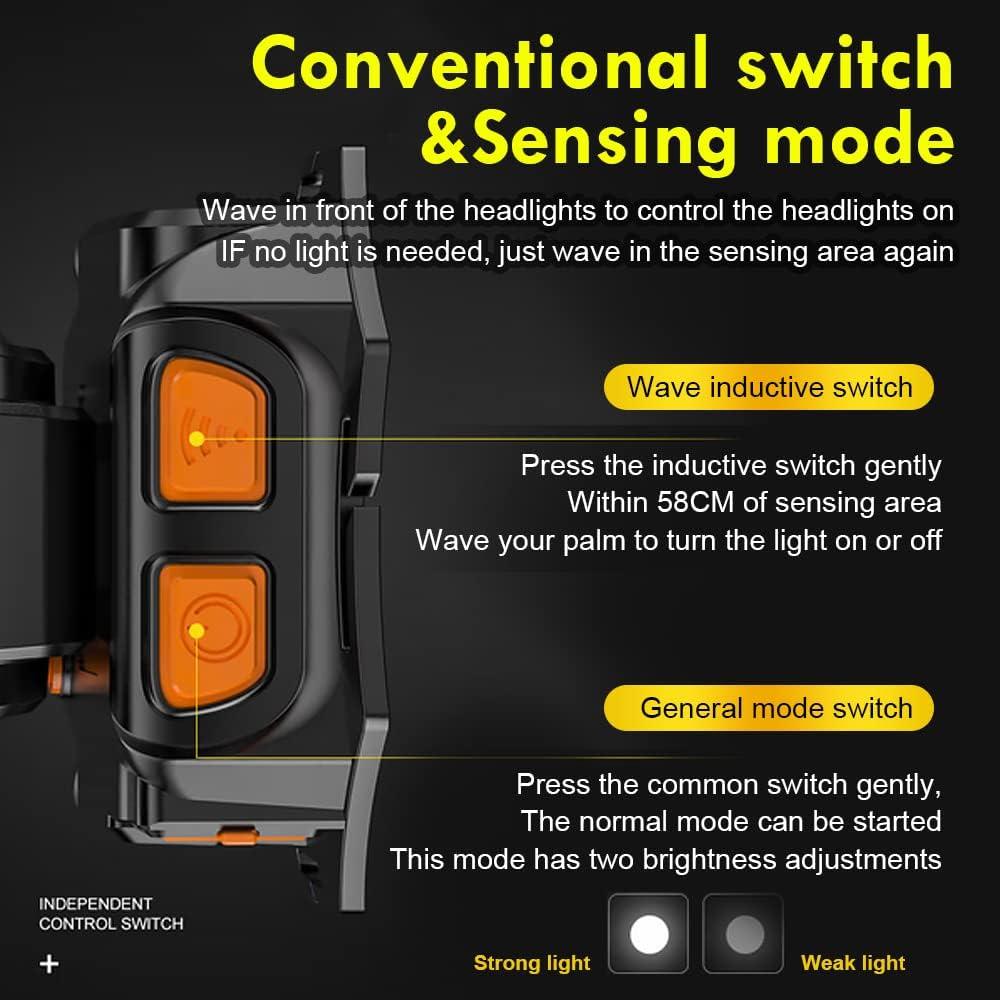 Linterna Frontal LED PINSAI T120 Recargable Impermeable 500m