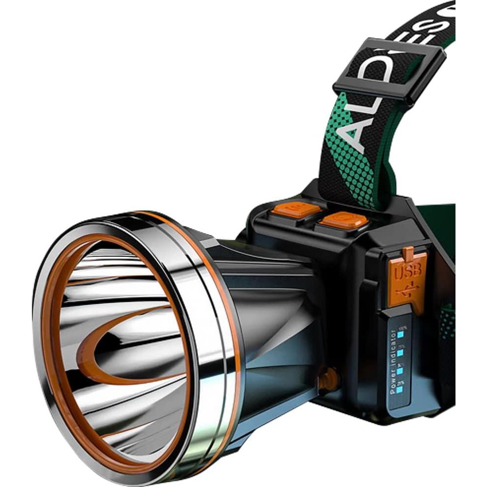 Linterna Frontal LED PINSAI T120 Recargable Impermeable 500m