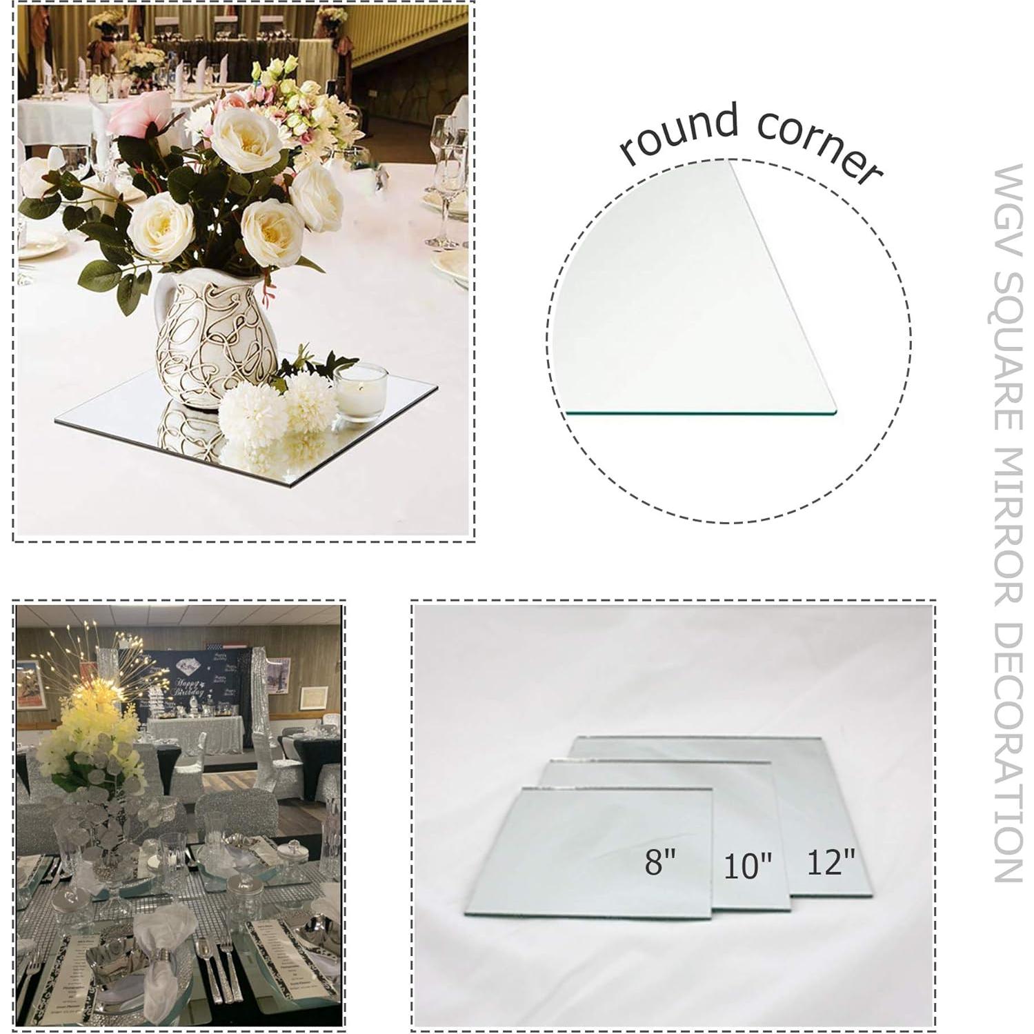 Plato Espejo Cuadrado WGV 20.32 cm Grosor 4.5 mm 1 Pieza