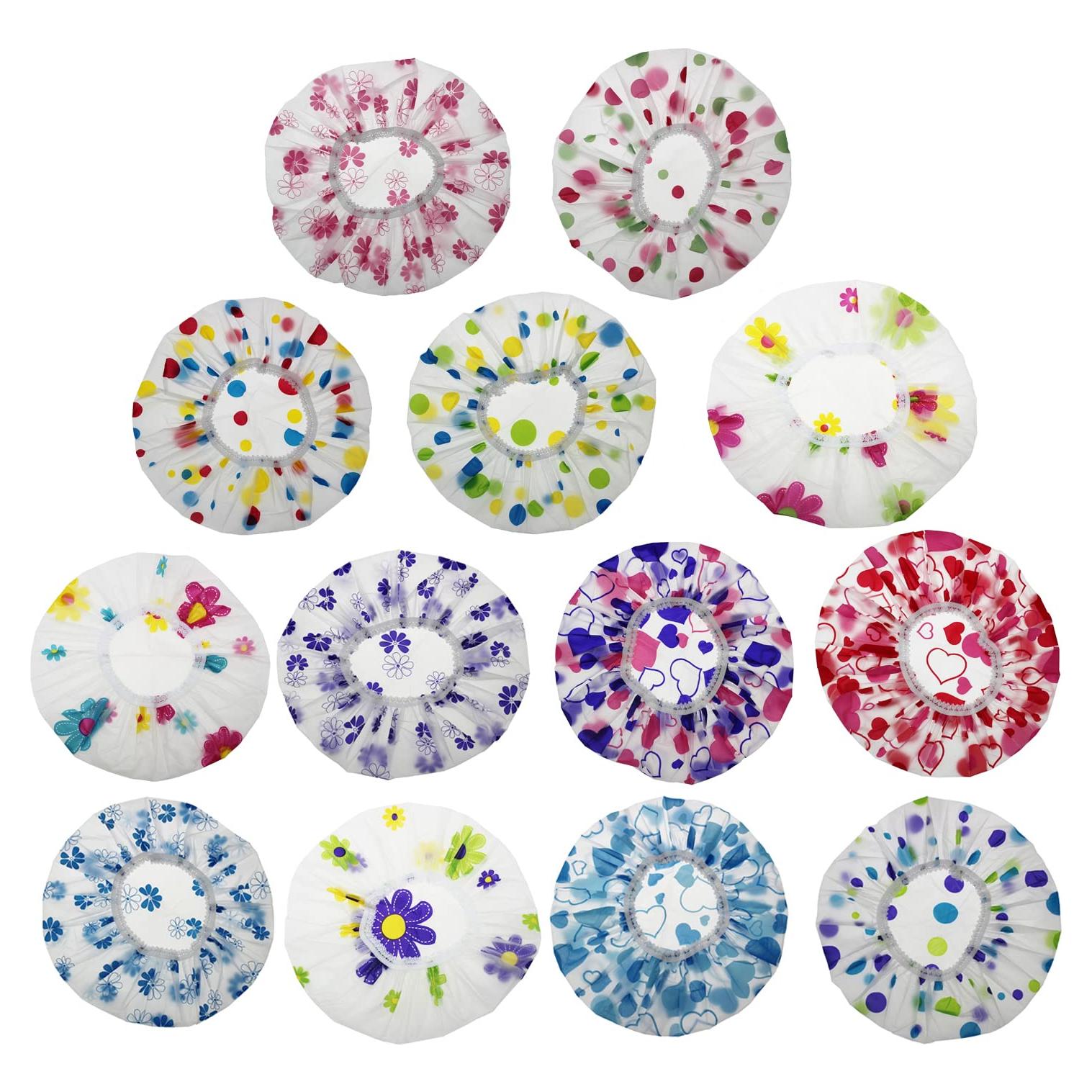 Gorras de Ducha LJY 13 Piezas Impermeables EVA para Baño