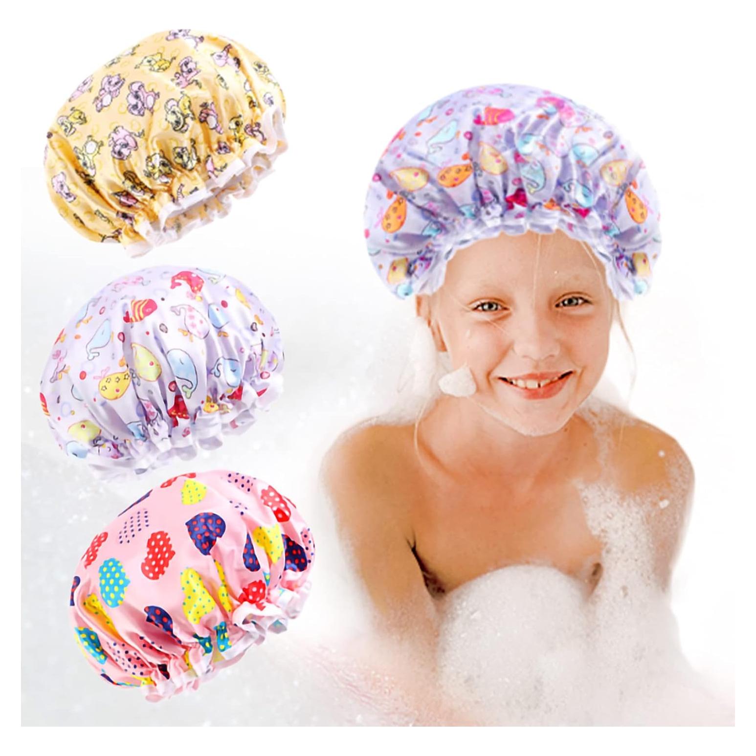 Gorro de Ducha Reutilizable para Niños JZPAMJ - 3 Piezas