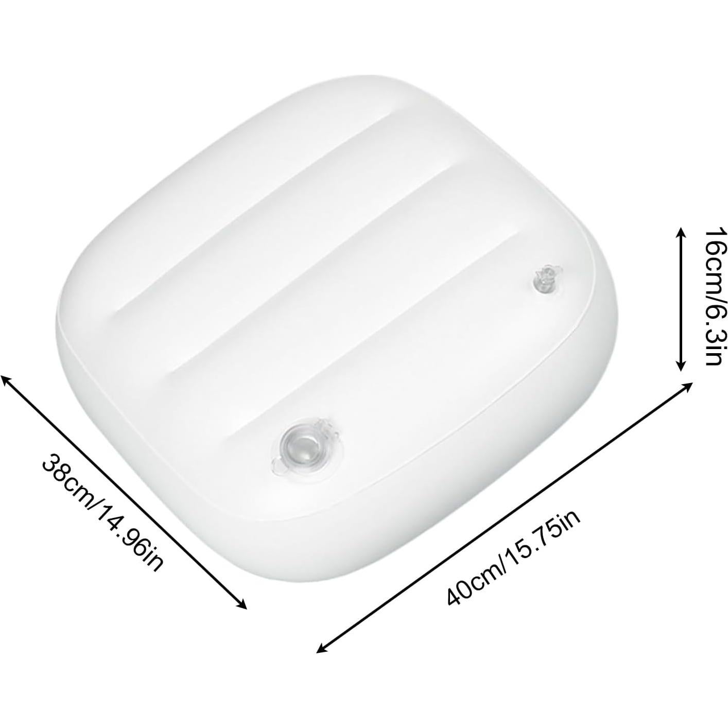 Cojín de Baño Inflable Nuytghr, Soporte Ergonómico 40x38cm