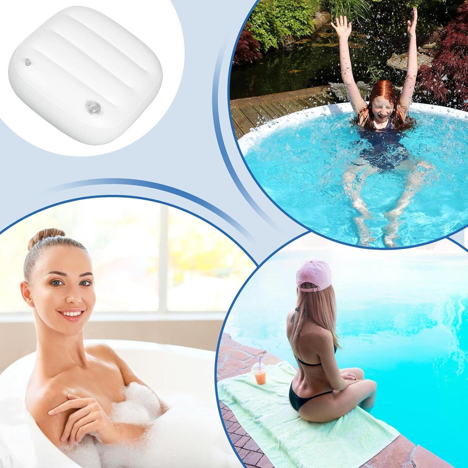 Cojín de Baño Inflable Nuytghr, Soporte Ergonómico 40x38cm