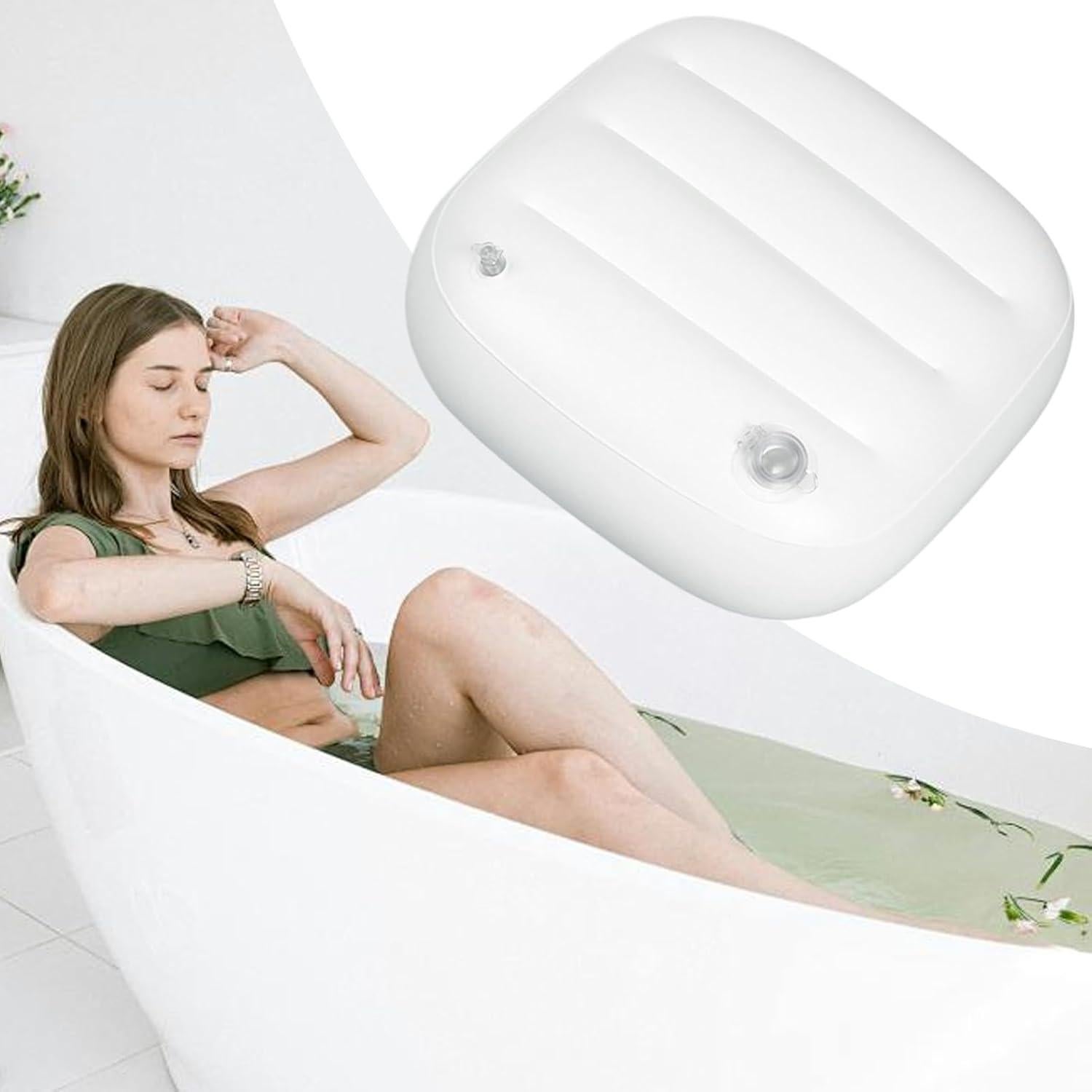 Cojín de Baño Inflable Nuytghr, Soporte Ergonómico 40x38cm