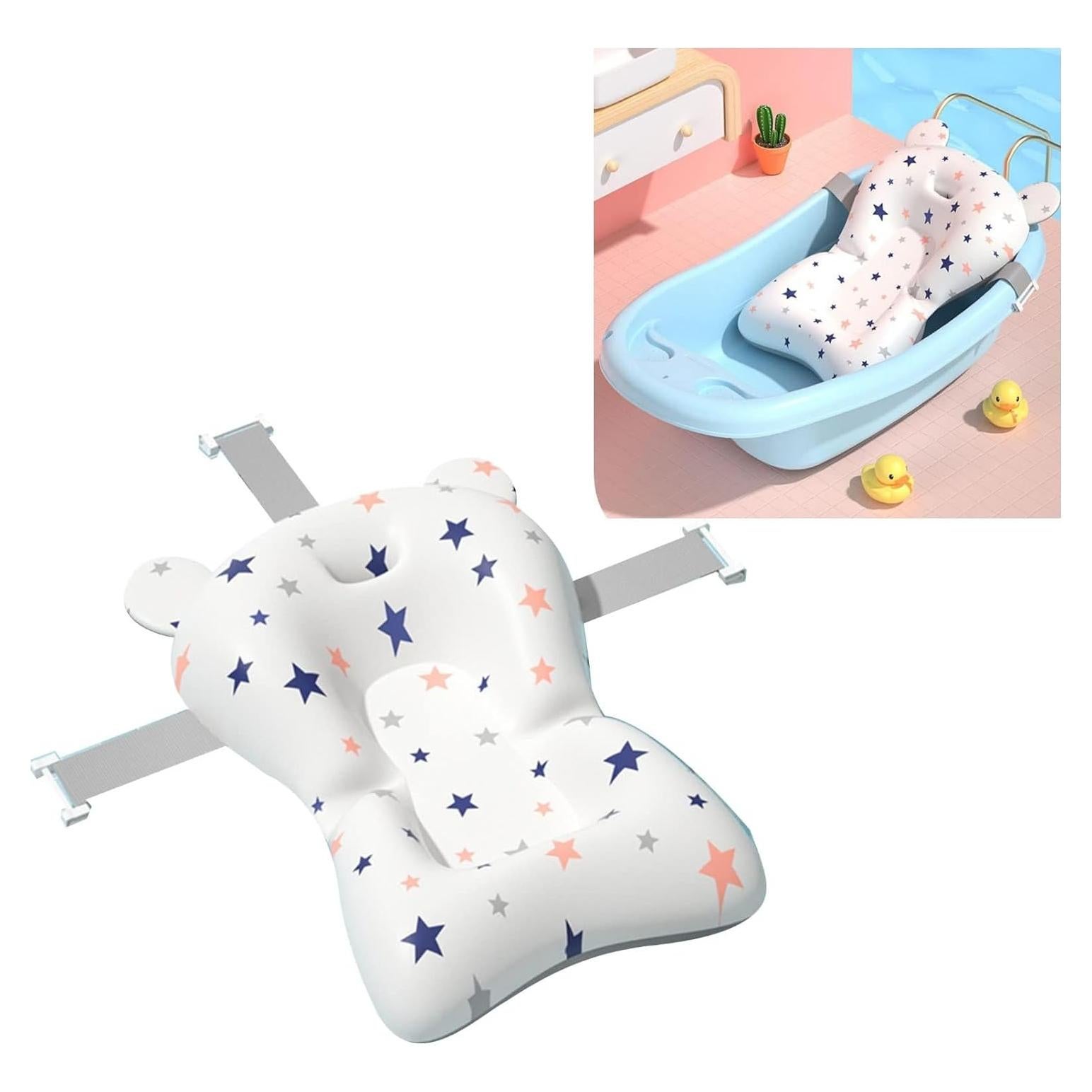 Asiento de Baño para Bebés Blanco - Almohadilla Antideslizante