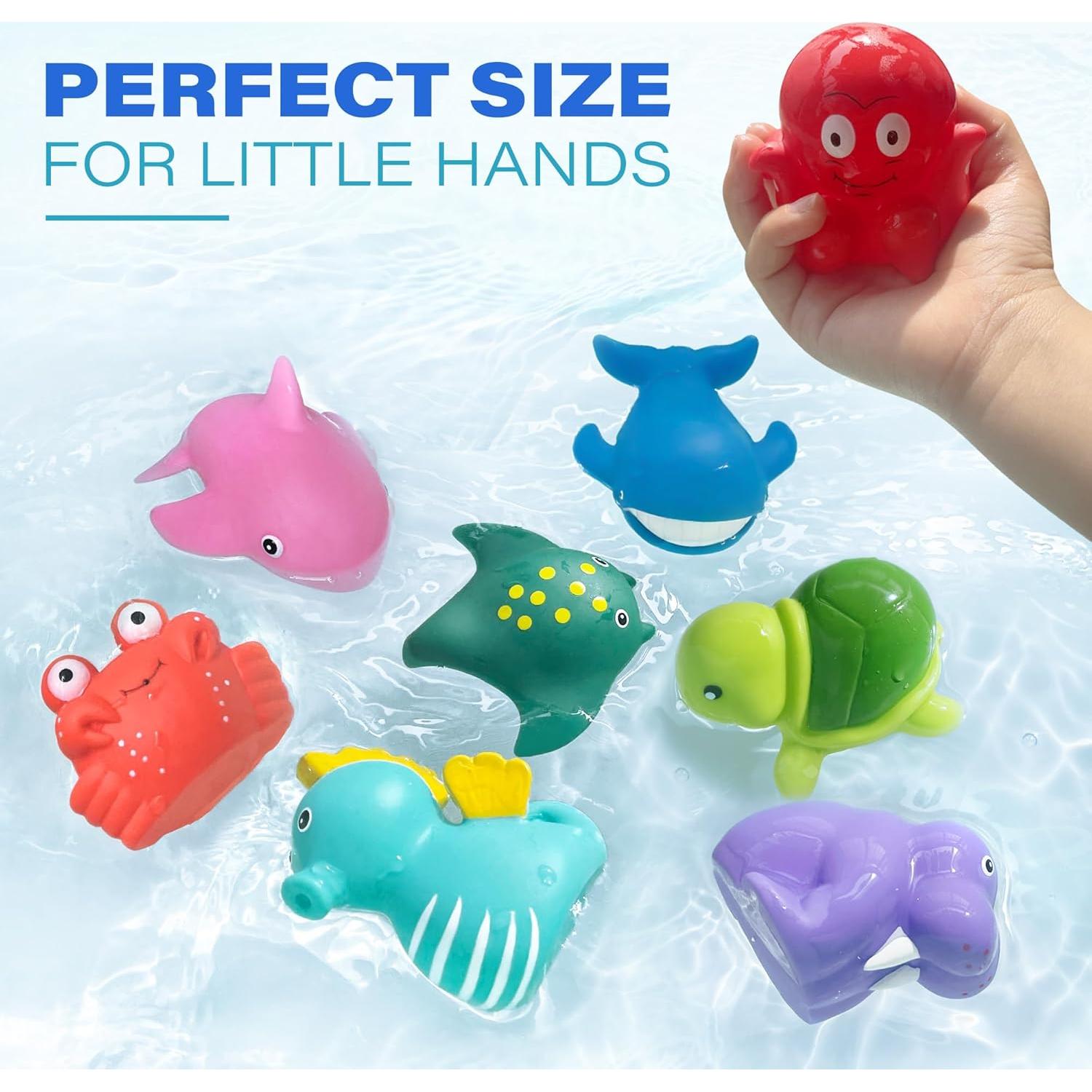Juguetes de Baño LotFancy 8PCS Animales Marinos Sin Moho
