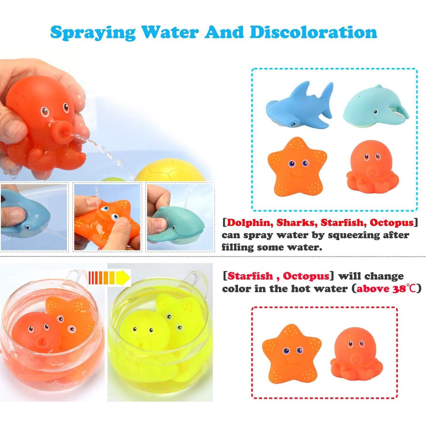 Juguete de Baño HWD con Red de Pesca y Animales Marinos