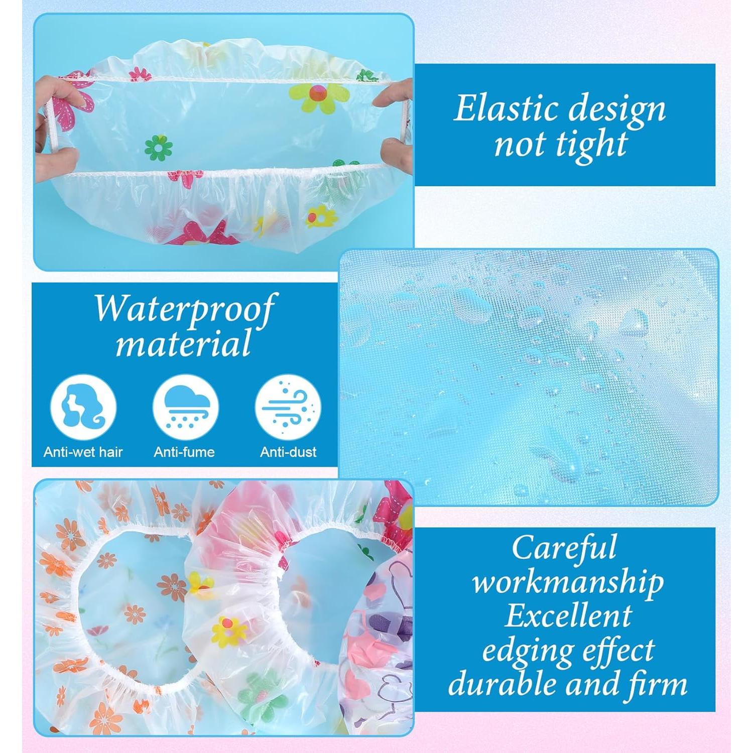 Paquete de 6 Gorras de Ducha Reutilizables ValueBargain 27.94 cm