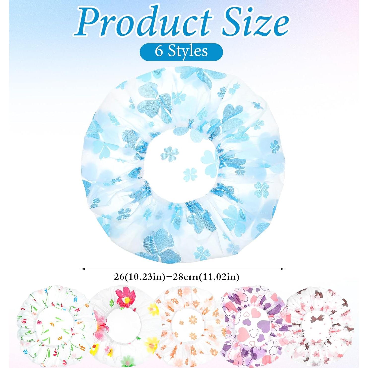 Paquete de 6 Gorras de Ducha Reutilizables ValueBargain 27.94 cm