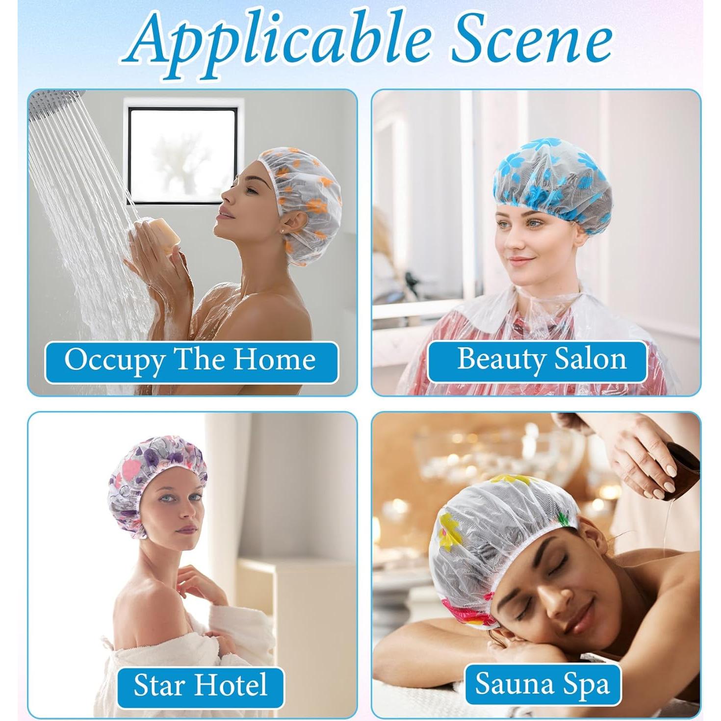 Paquete de 6 Gorras de Ducha Reutilizables ValueBargain 27.94 cm