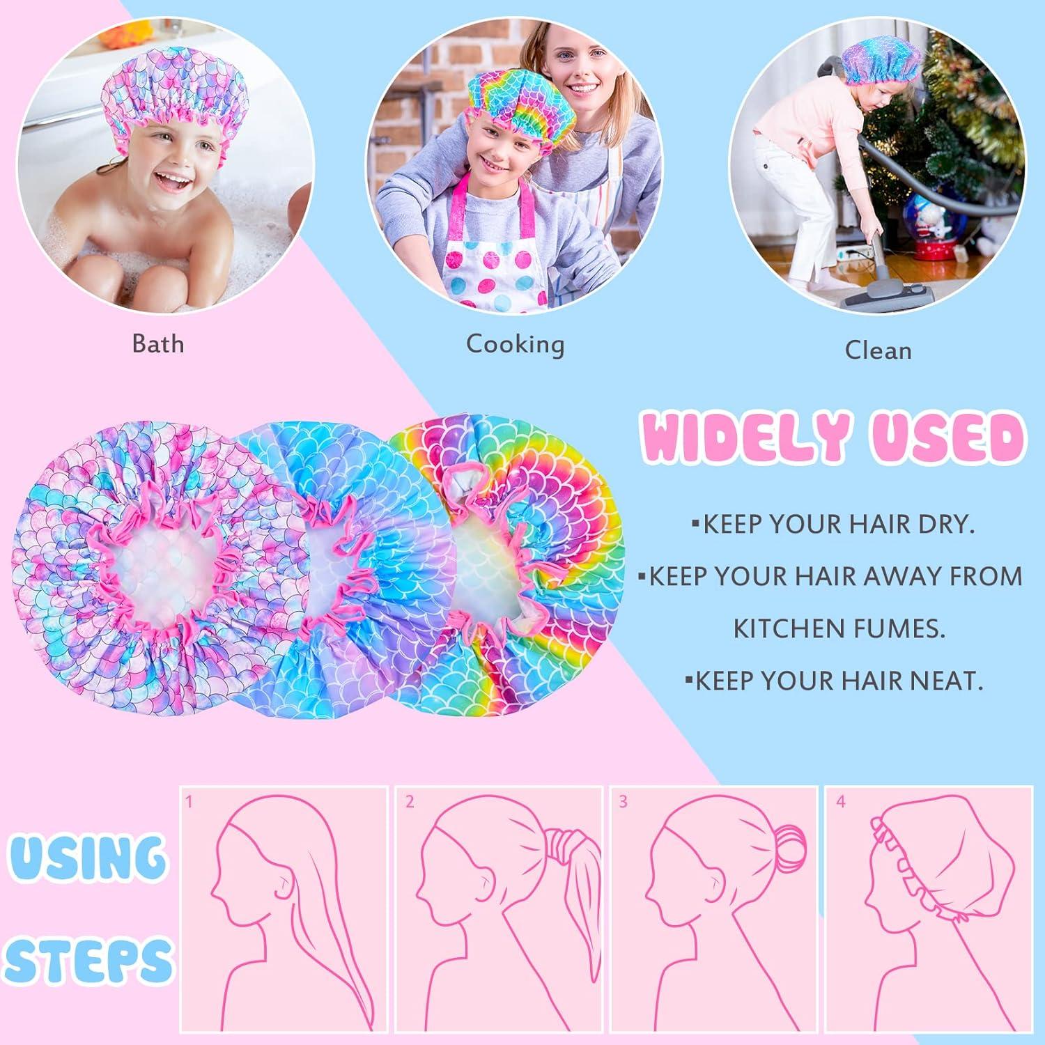 Gorras de Ducha Reutilizables para Niños MaciRept - Unicornio y Sirena