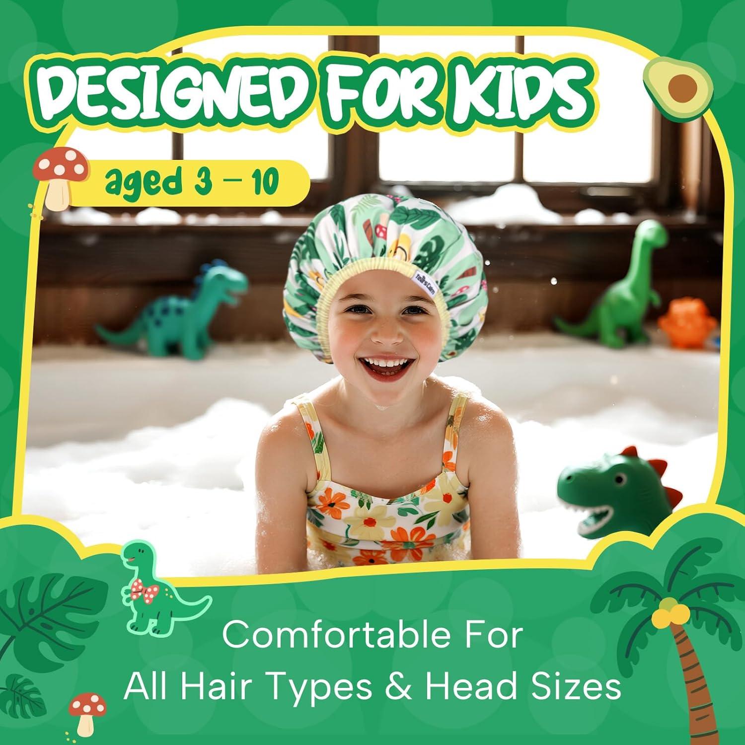 Gorro de Ducha Impermeable para Niños Años Tranquilos Verde 28 cm