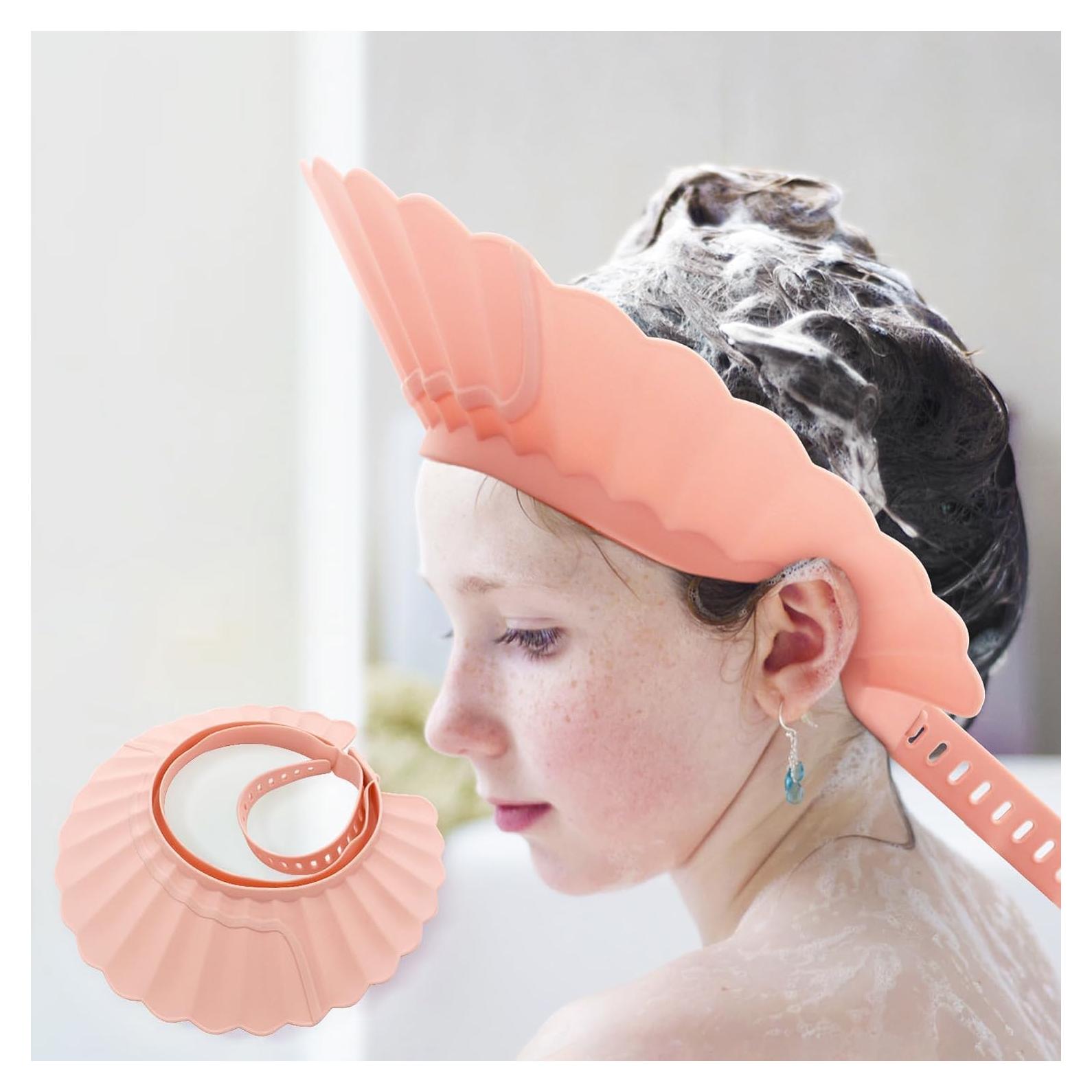 Gorro de Ducha para Bebé UMUACCAN Rosa Ajustable Silicona