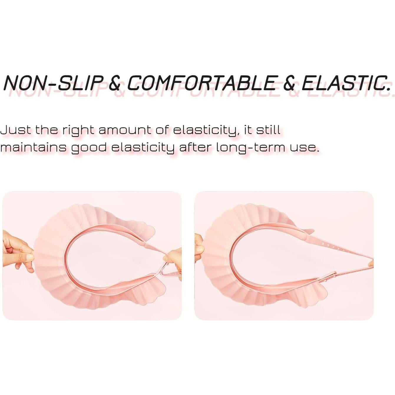 Gorro de Ducha para Bebé UMUACCAN Rosa Ajustable Silicona