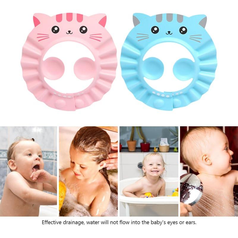 Sombrero de Baño Ajustable Totority para Bebés 2 Pcs Impermeable