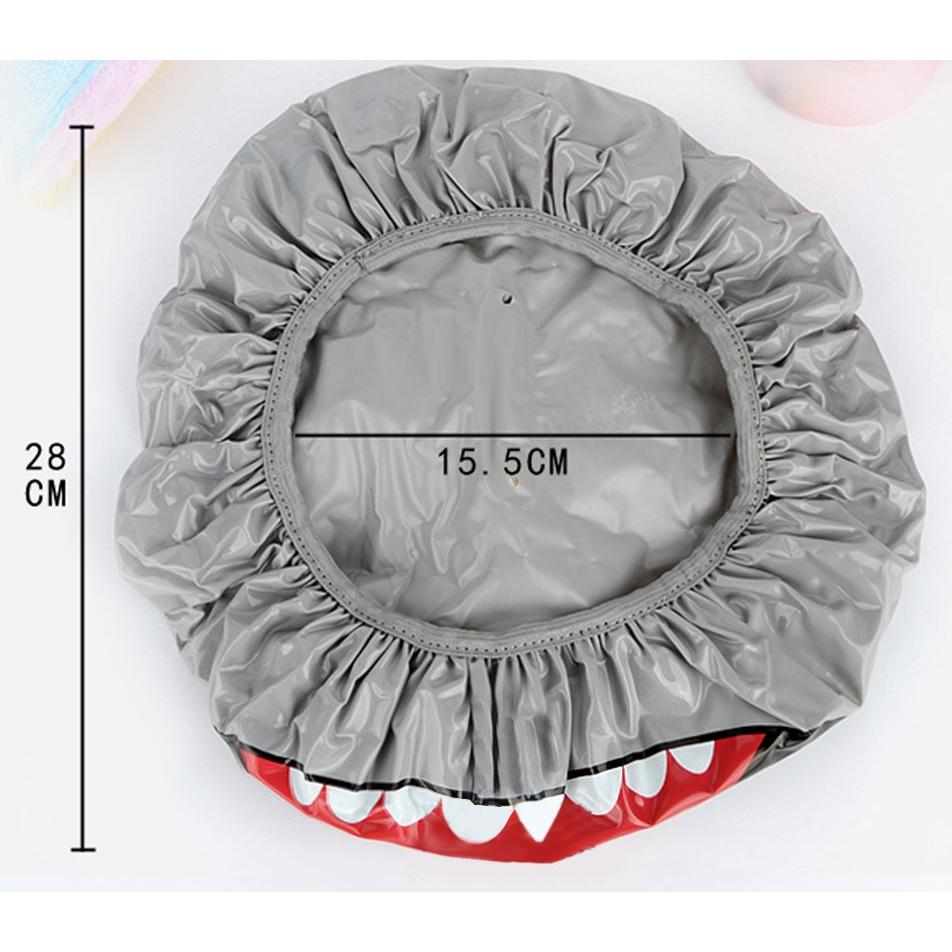 Gorro de Ducha Infantil DS. Distintivo Tiburón Impermeable