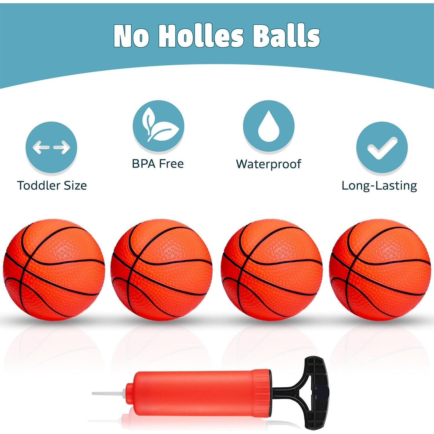 Aro de Baloncesto para Baño Marppy con 4 Pelotas Blandas