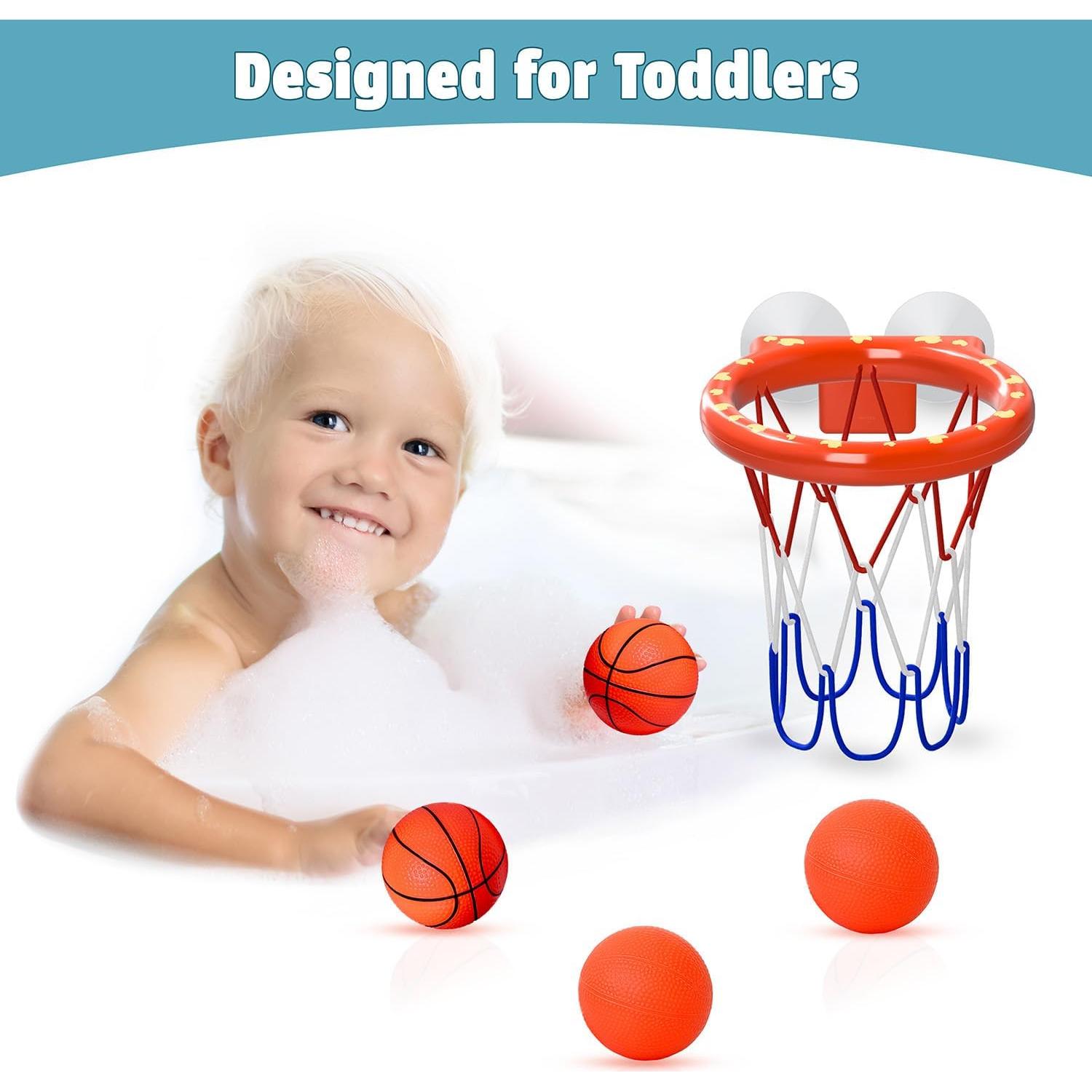 Aro de Baloncesto para Baño Marppy con 4 Pelotas Blandas