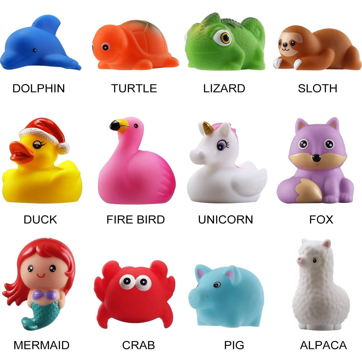 Juguetes de Baño Luminosos Laxdacee - Paquete de 12 Animales