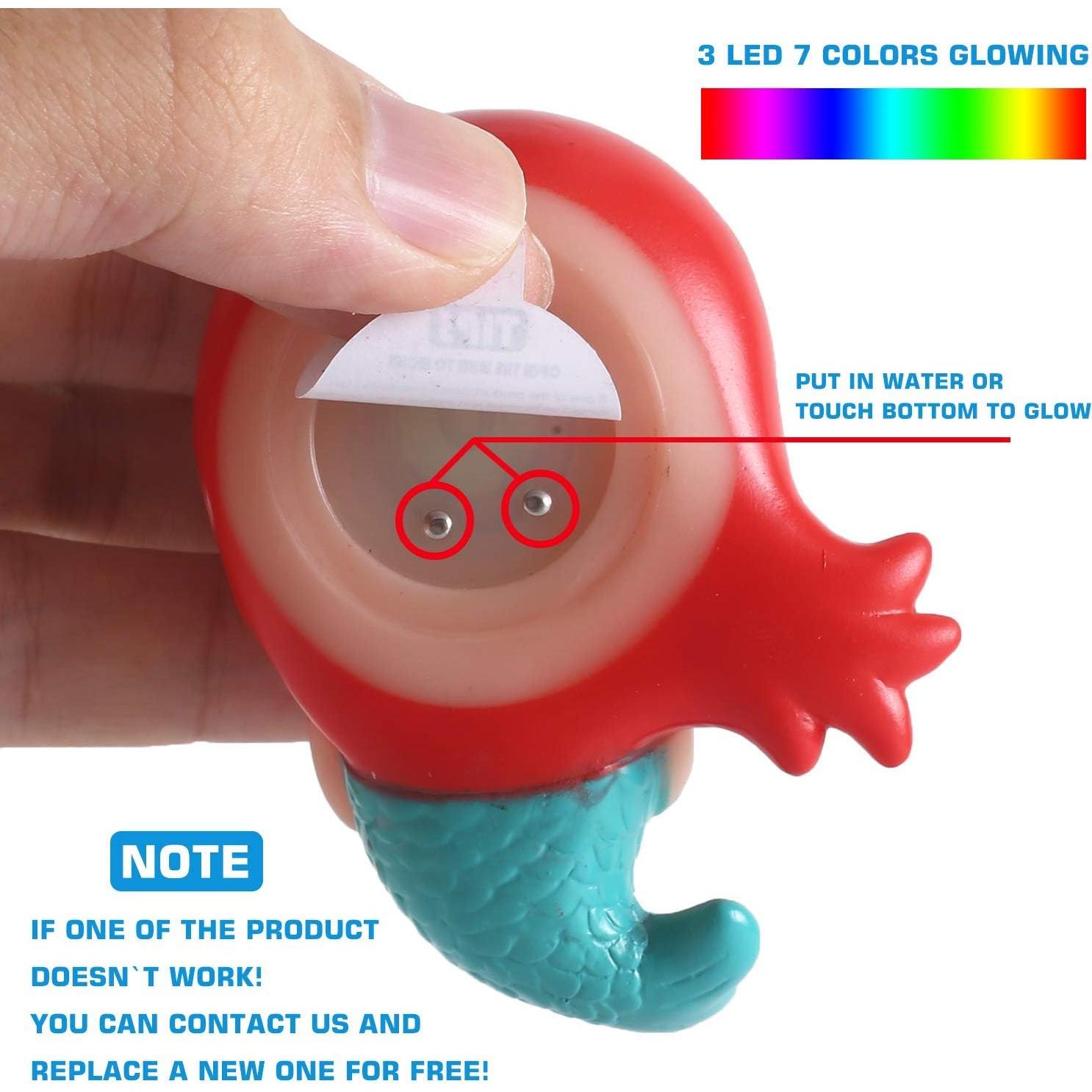 Juguetes de Baño Luminosos Laxdacee - Paquete de 12 Animales