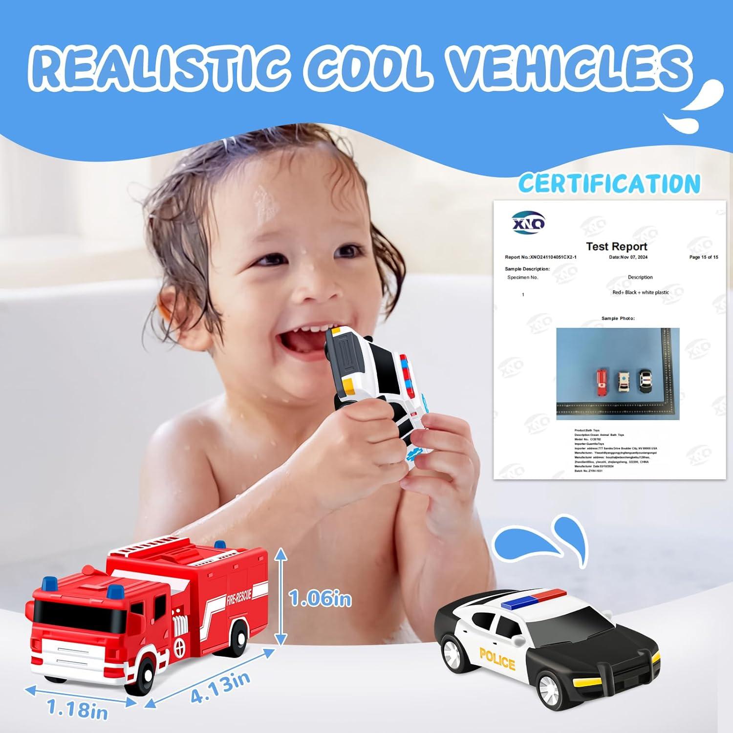 Juguetes de Baño para Niños Yiwu - Set de Coches Flotantes