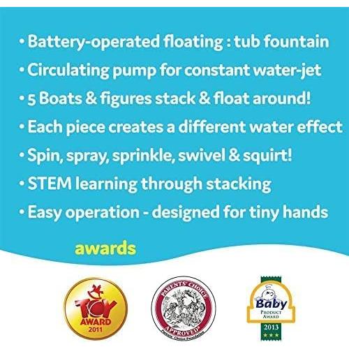 Yookidoo Juguete de Baño Apilable 7 Piezas para Bebés