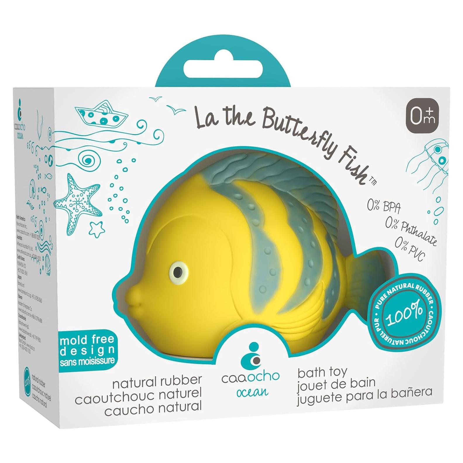 Juguete de Baño CaaOcho Pez Mariposa de Goma Natural 100%