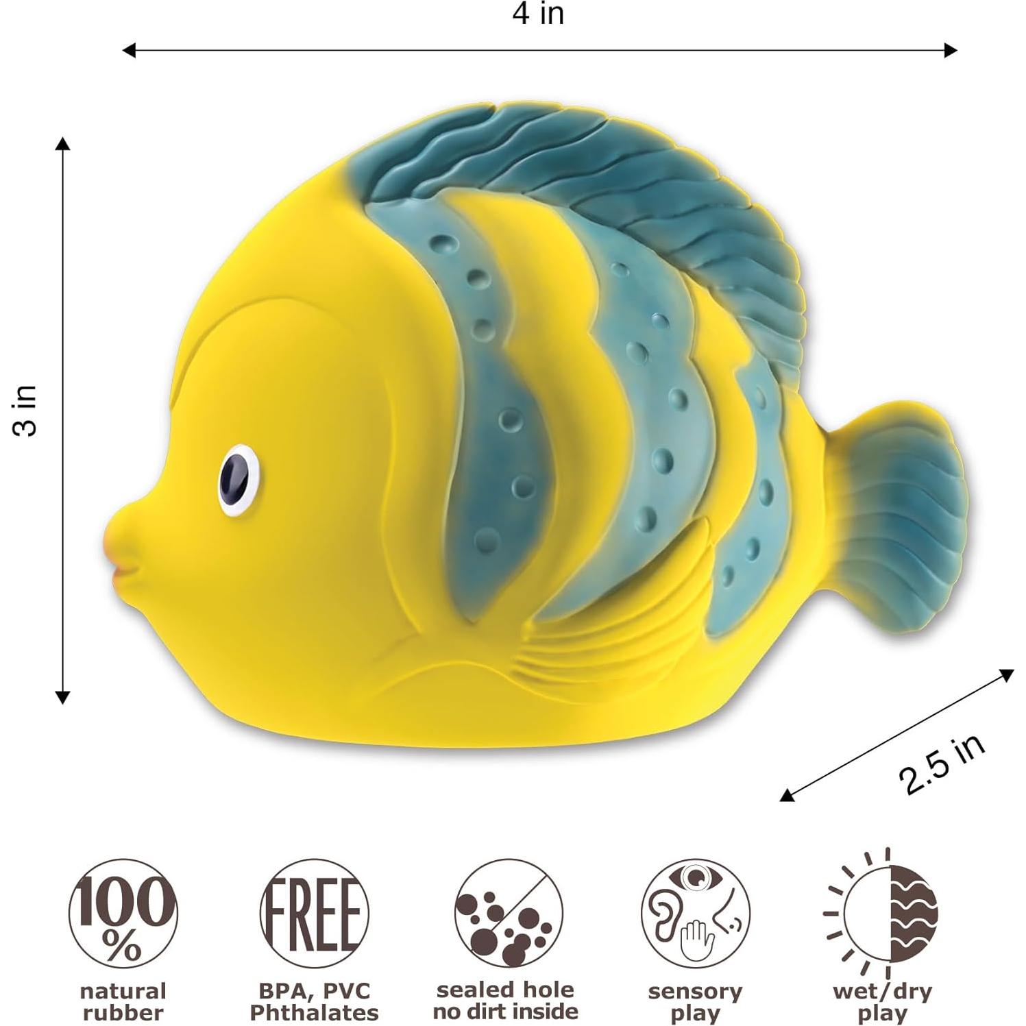 Juguete de Baño CaaOcho Pez Mariposa de Goma Natural 100%