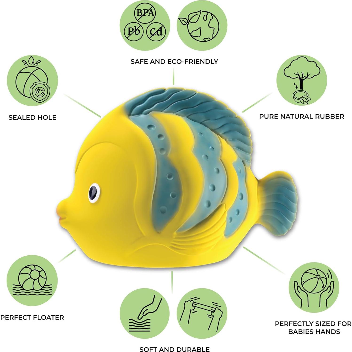 Juguete de Baño CaaOcho Pez Mariposa de Goma Natural 100%