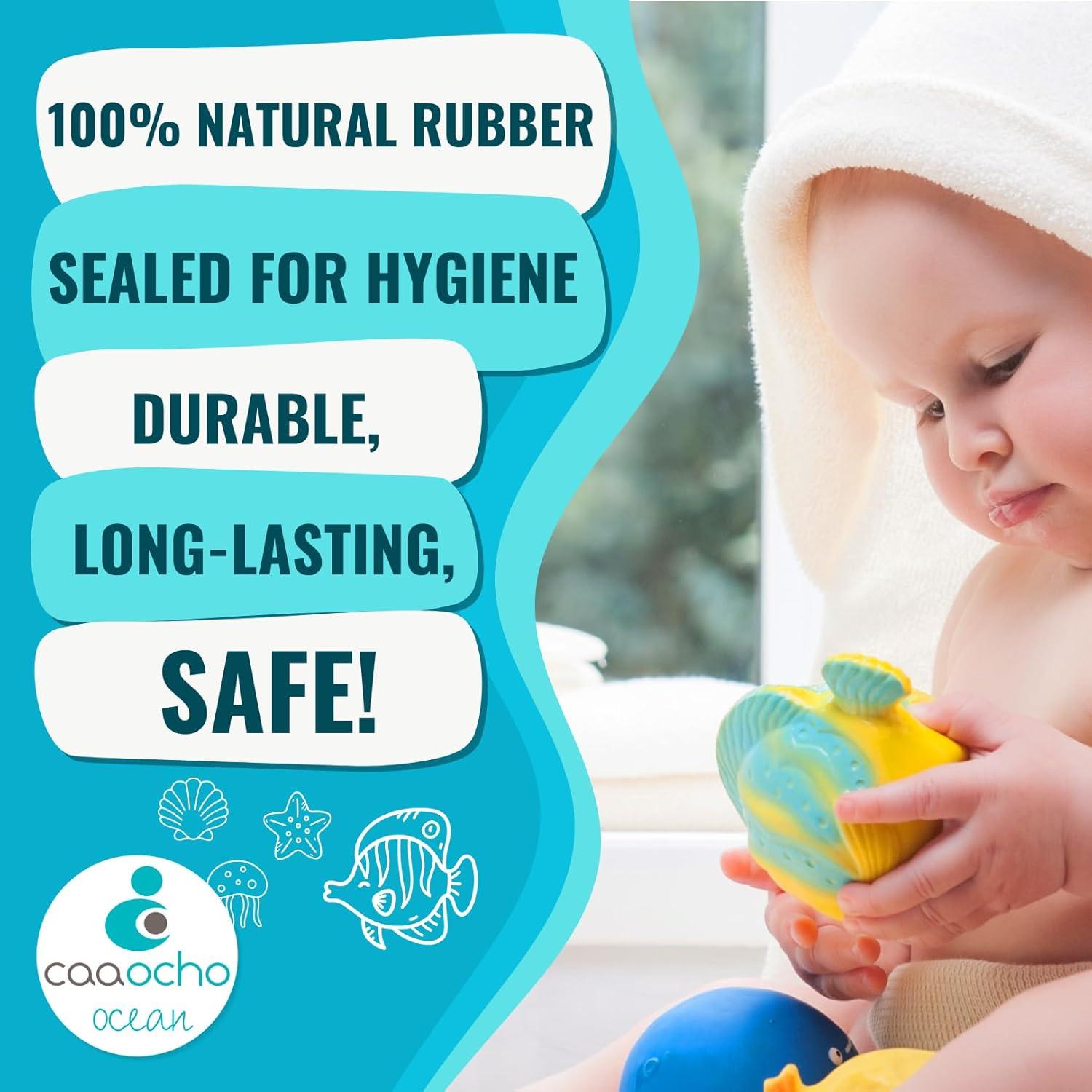 Juguete de Baño CaaOcho Pez Mariposa de Goma Natural 100%