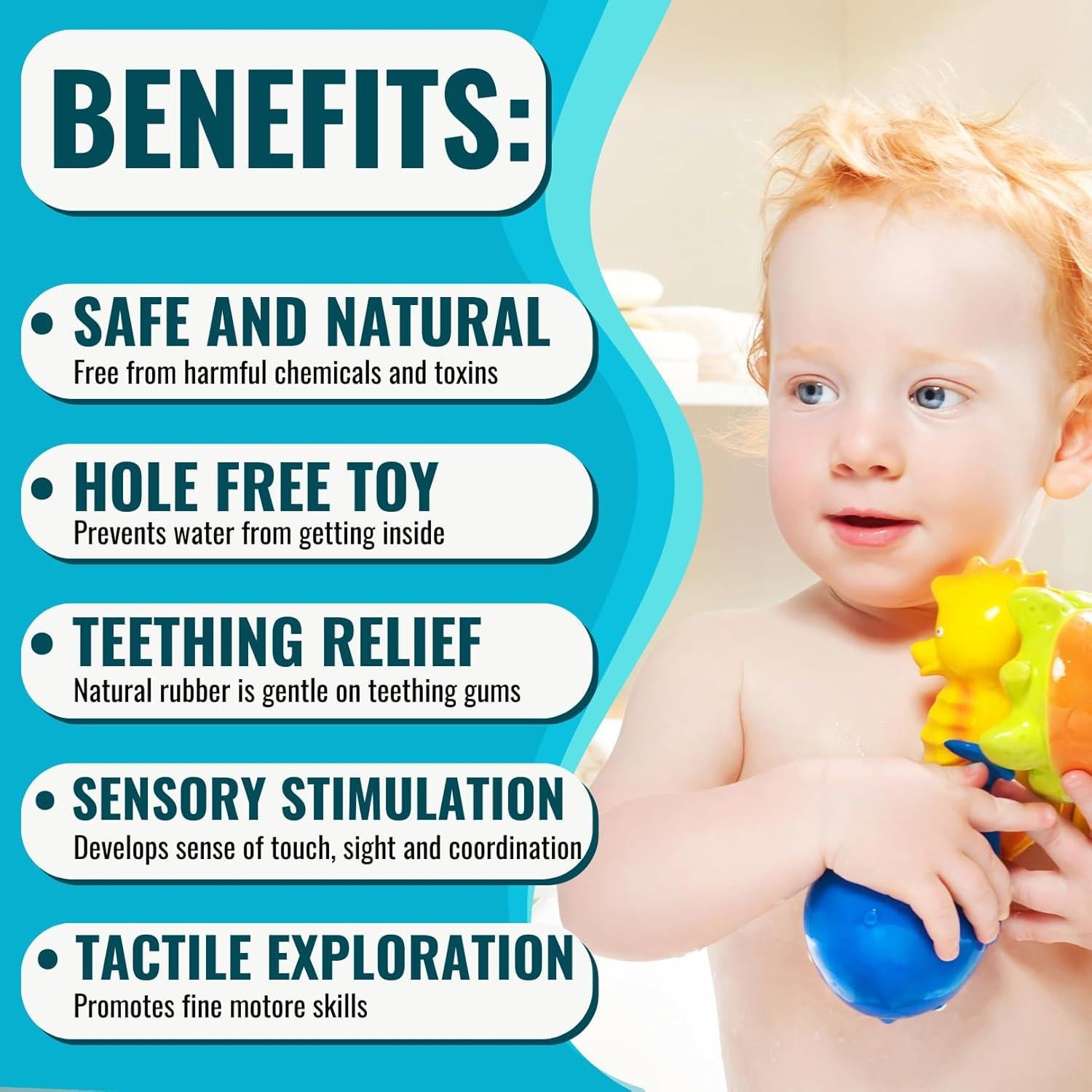 Juguete de Baño CaaOcho Pez Mariposa de Goma Natural 100%