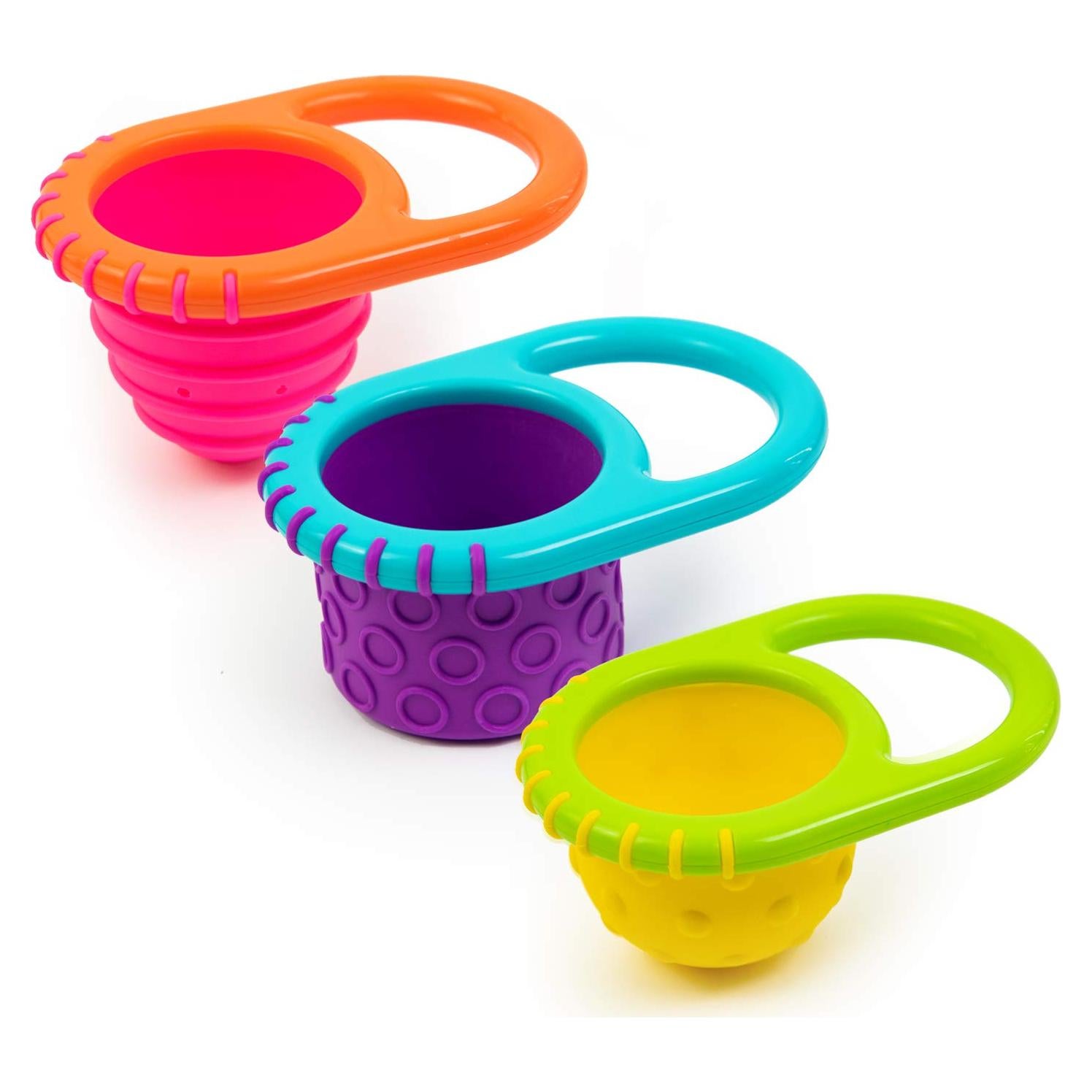 Tazas de baño Sassy Flex & Fill 3 piezas para bebés