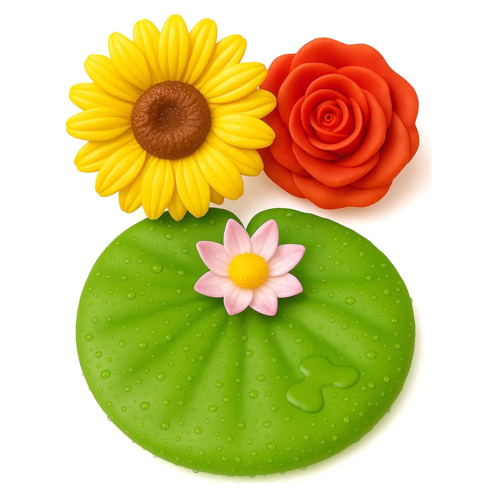 Juguetes de baño sin moho SplashEZ - 3 Flores Flotantes