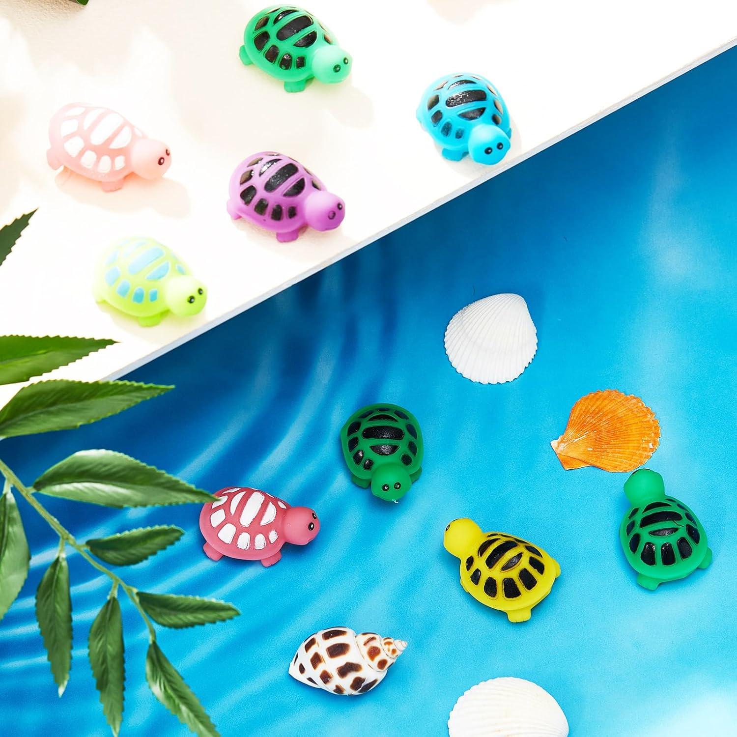Juguetes de Baño Tortuga DEEKIN 24 Piezas 6 Colores