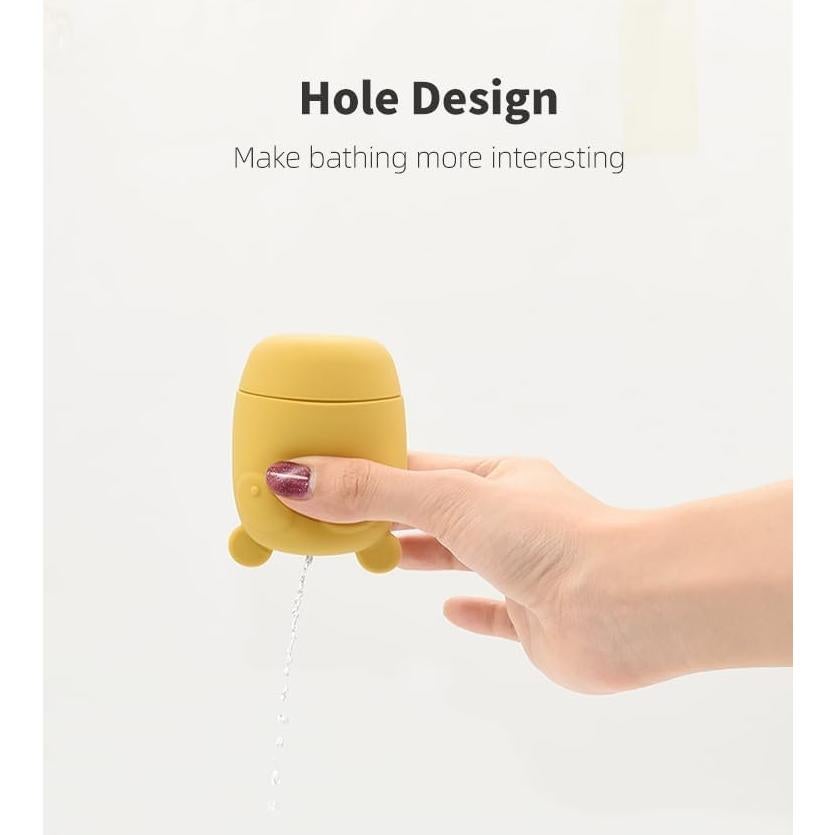 Juguetes de Baño PandaEar para Bebés - 4 Piezas Silicona No Tóxica