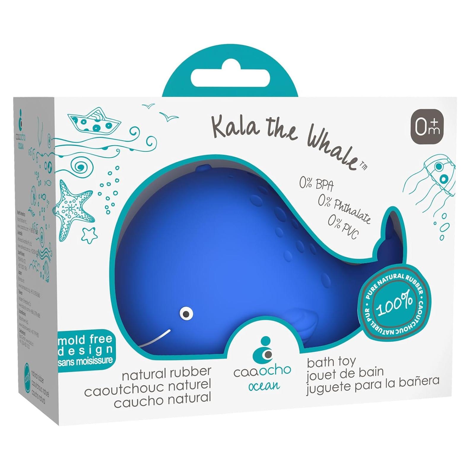 Juguete de Baño de Goma Natural Caaocho - Ballena 10.8cm