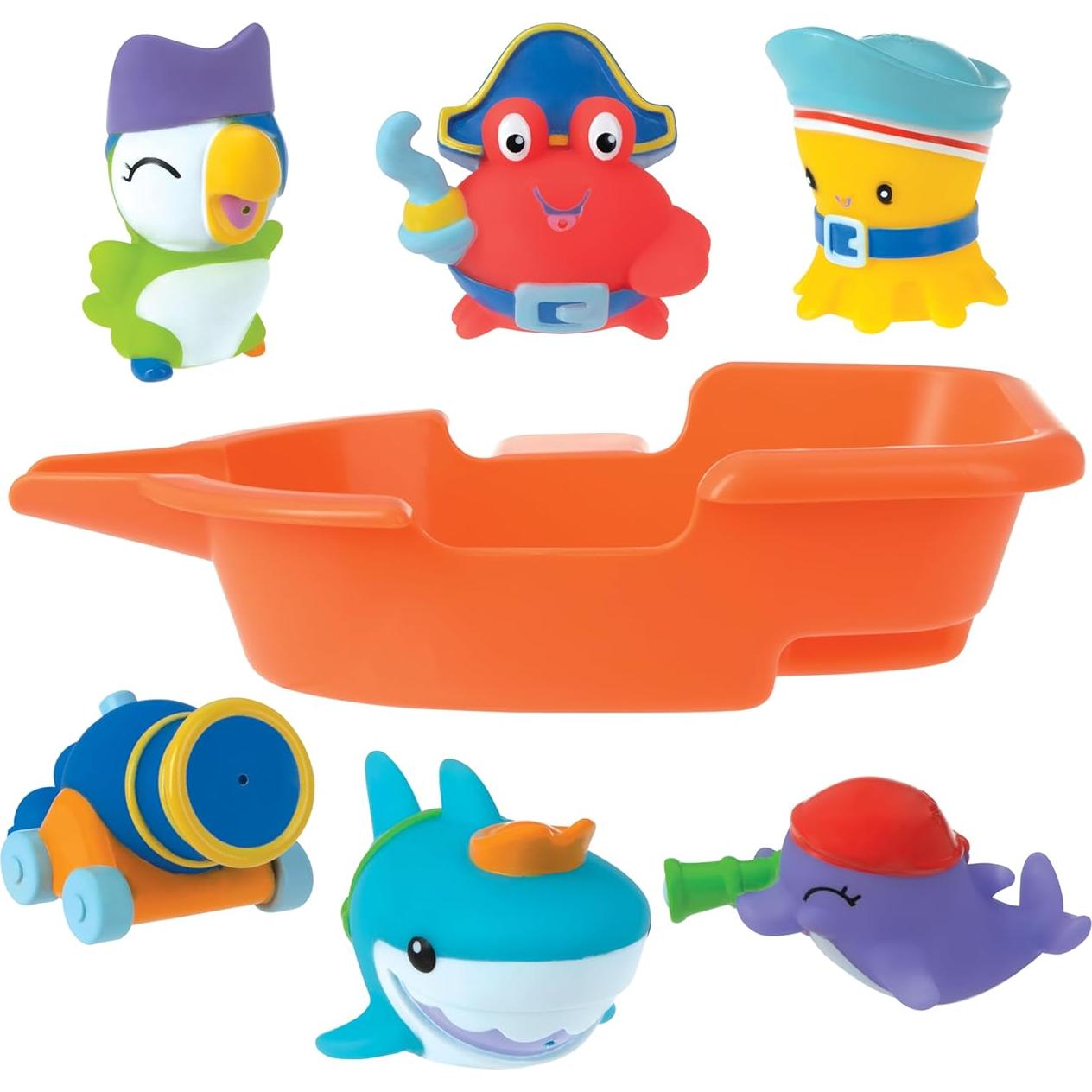 Juguetes de Baño Interactivos Nuby Pirata Pals 18+ Meses