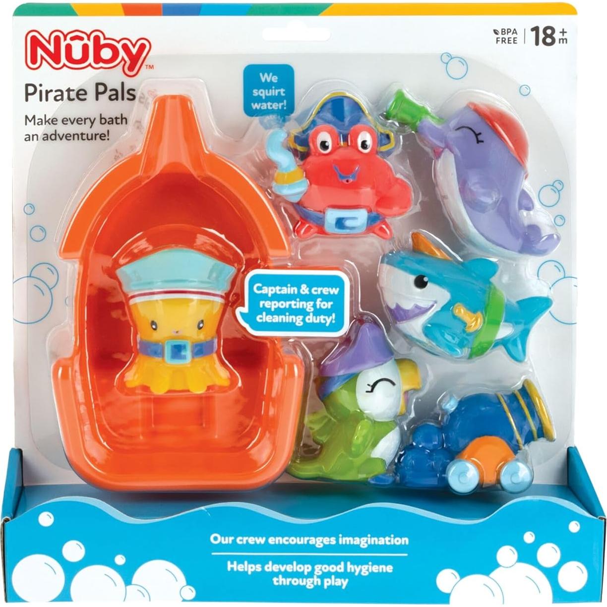 Juguetes de Baño Interactivos Nuby Pirata Pals 18+ Meses
