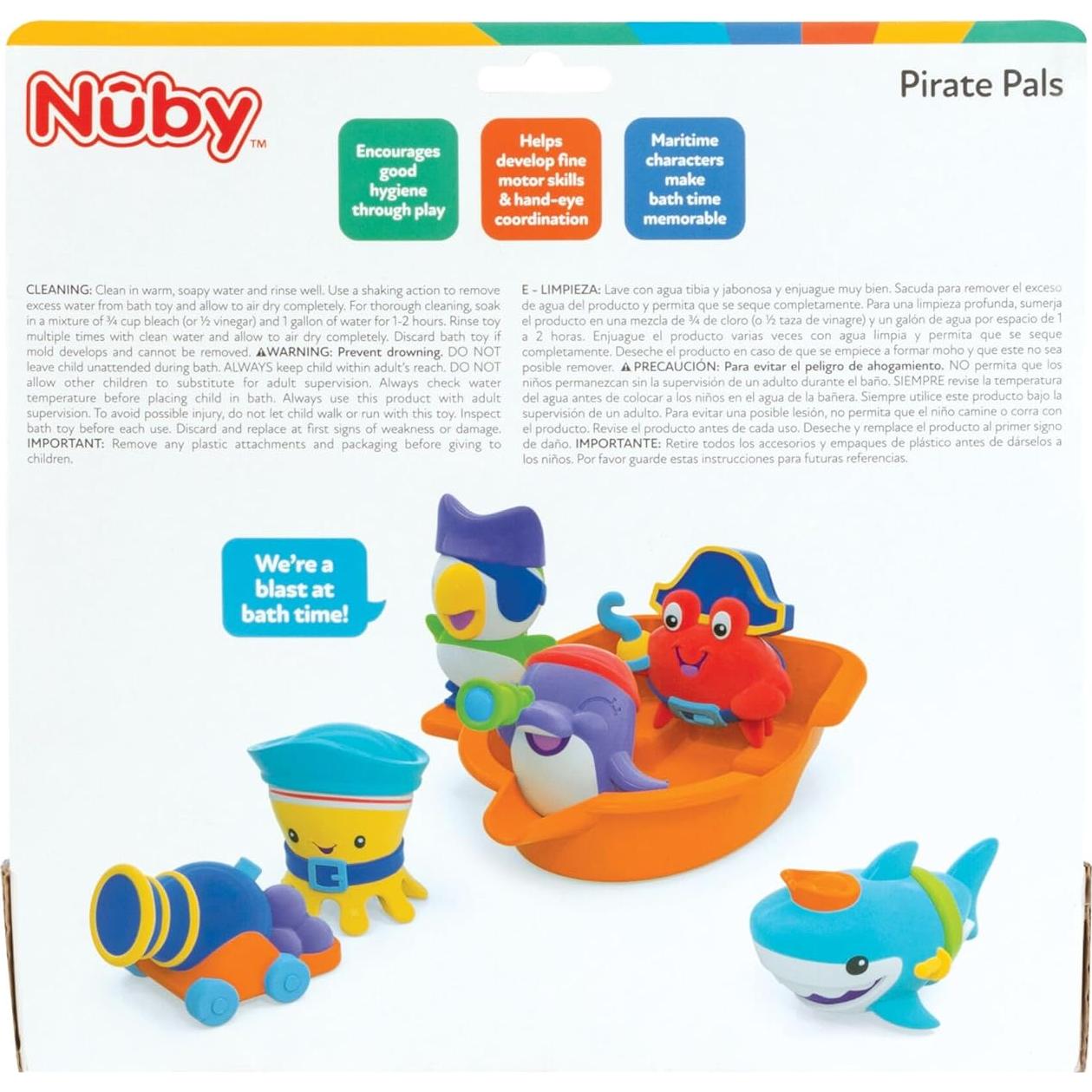 Juguetes de Baño Interactivos Nuby Pirata Pals 18+ Meses