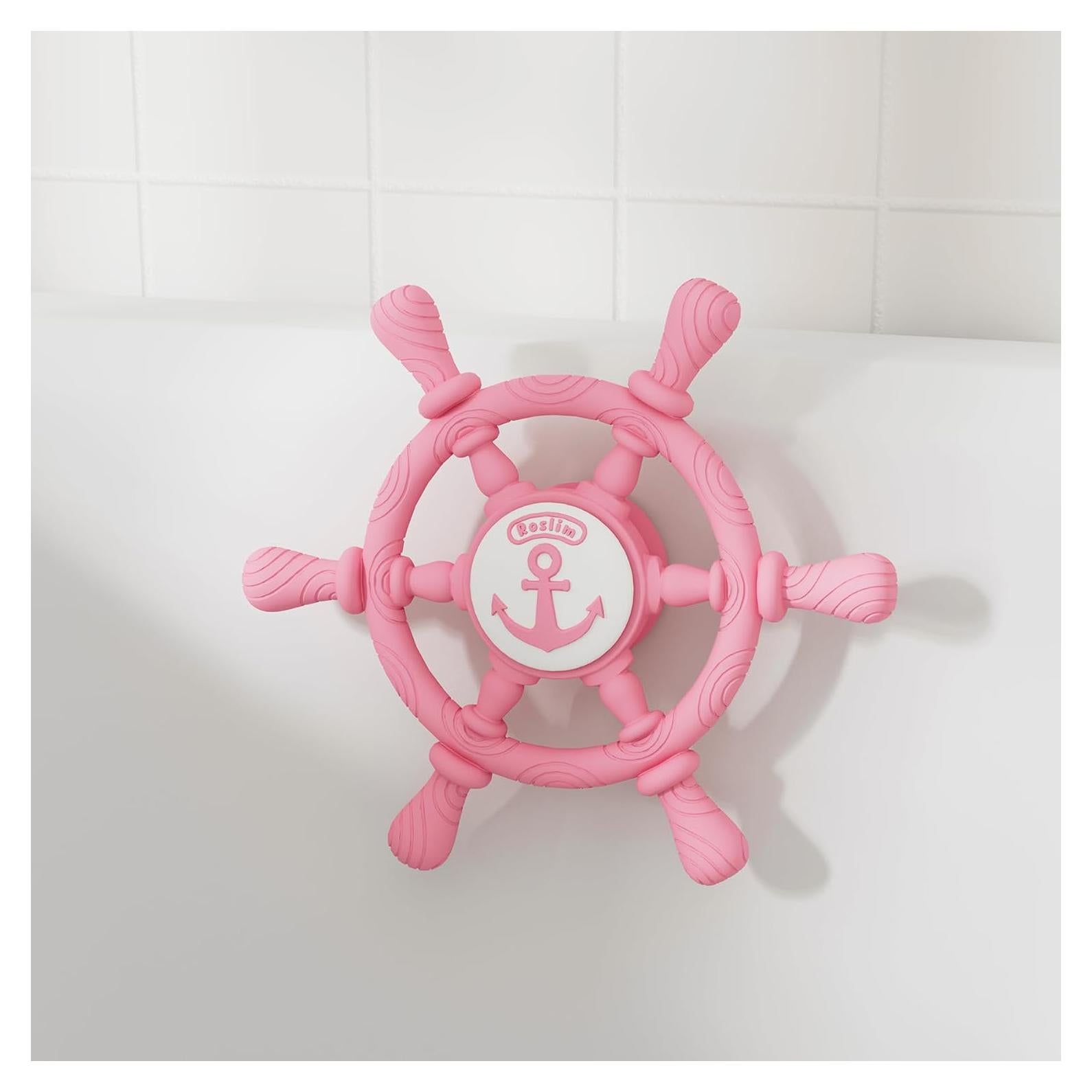 Juguete de Succión para Baño Roslim - Trompo de Silicona Rosa