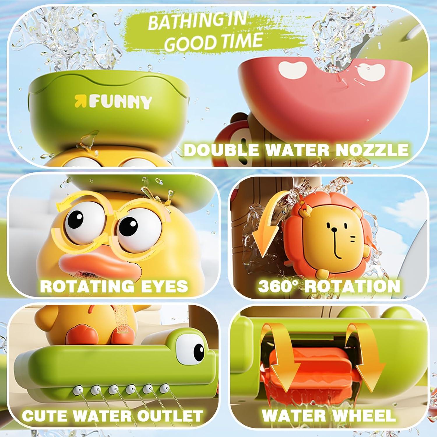 Juguetes de baño TXTLDB con 3 ventosas para niños 18M+