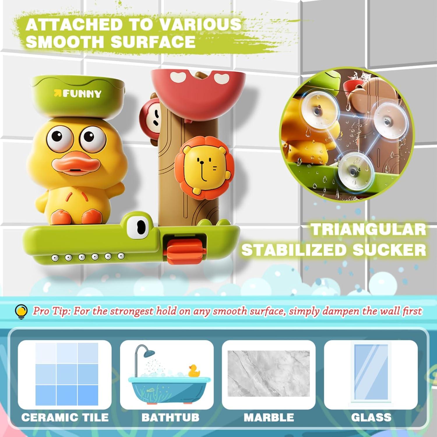 Juguetes de baño TXTLDB con 3 ventosas para niños 18M+